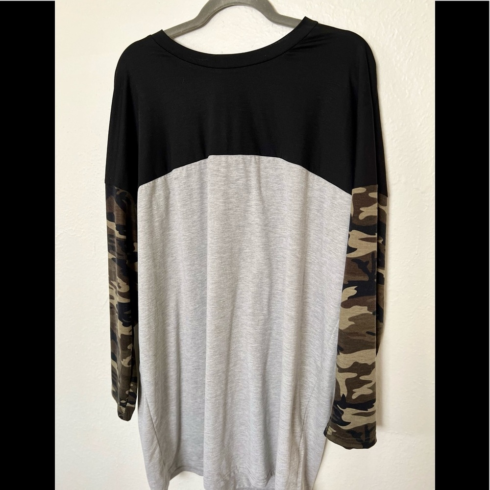 Oversized Tunic Colorblock Tee
